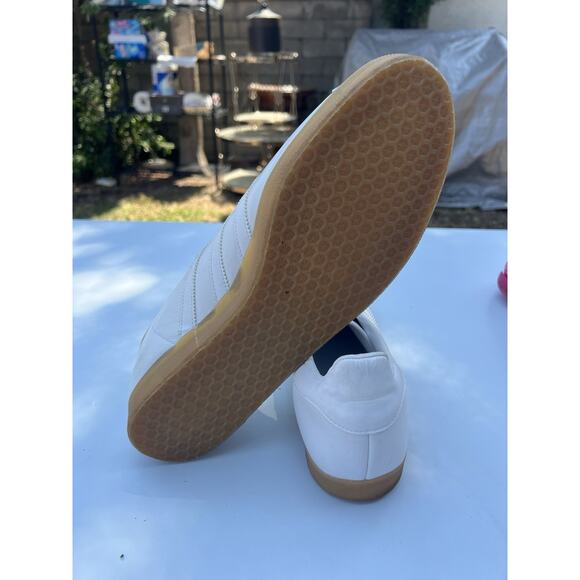 RARE? Adidas Gazelle White Gum Originals BD7479 Sneakers Sz 14 Tumbled Leather